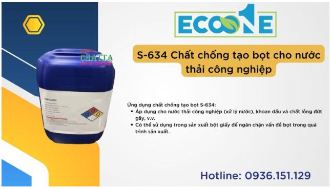 S-634 Chất chống tạo bọt cho nước thải công nghiệp